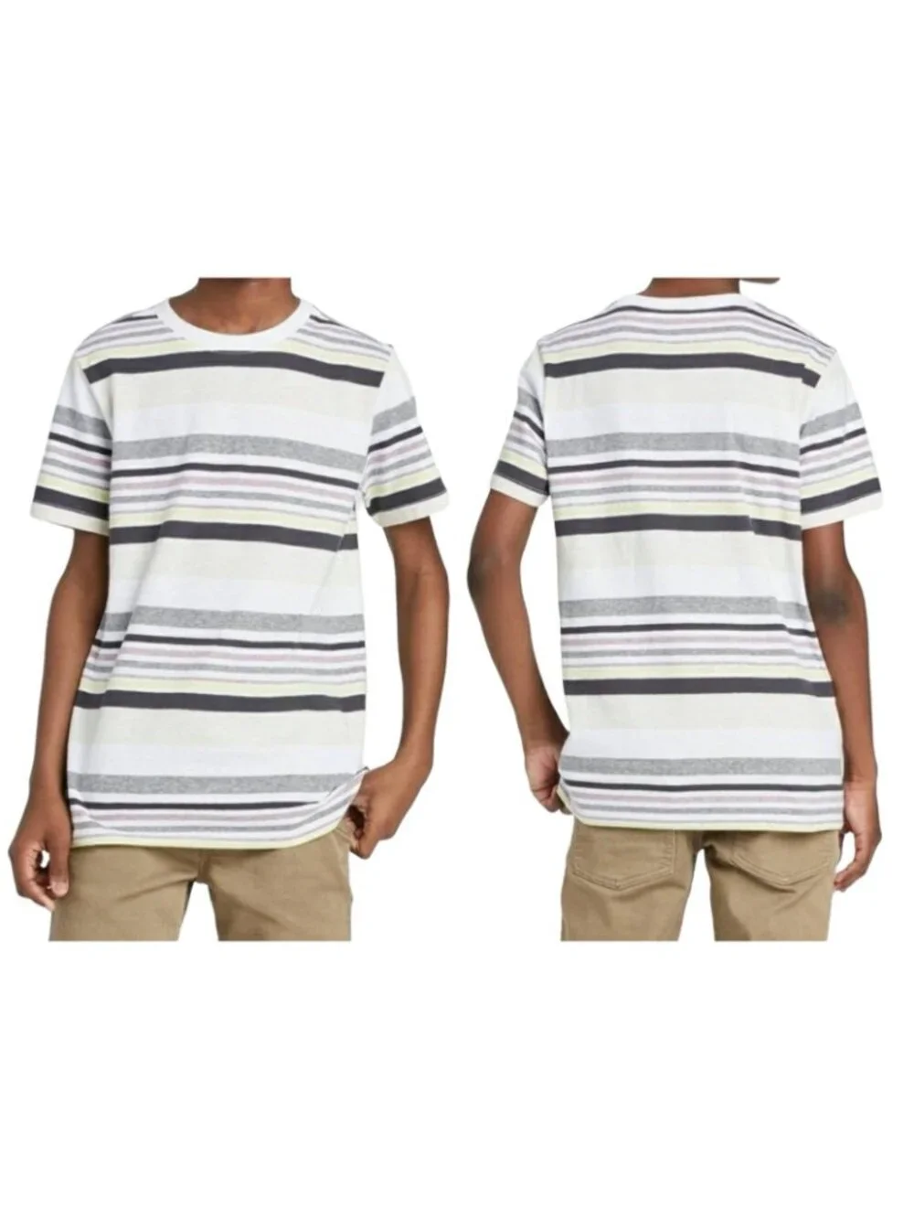 Cat & Jack S 6/7 Boys T-shirt Stripe Lightweight Short Sleeve Top Classic